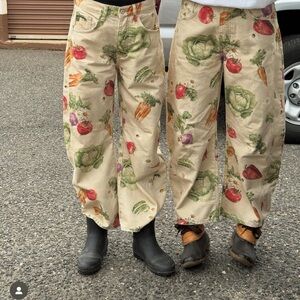 Free people garden veggie barrel jeans